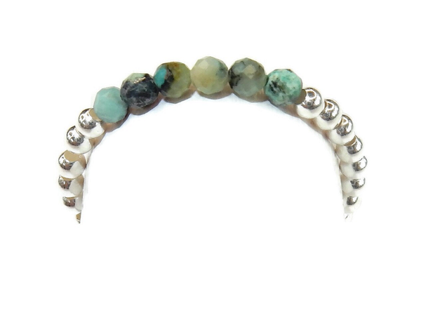 flexring silver 2 mm african turquoise RFS1794