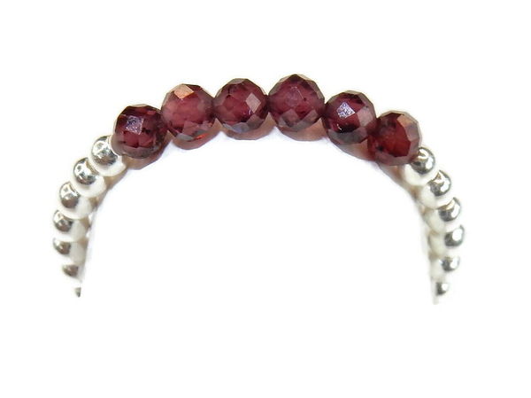 flexring silver 2 mm garnet RFS1795
