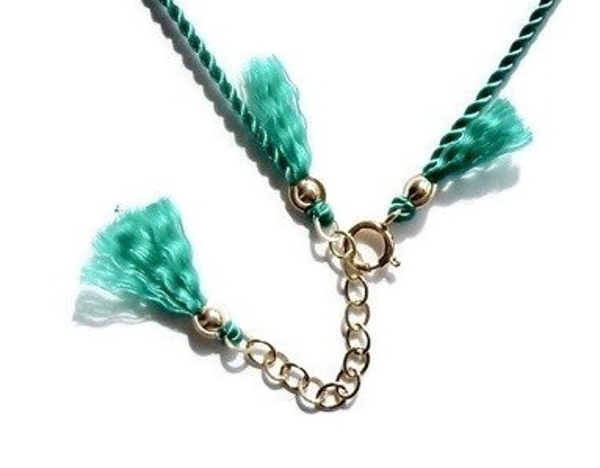 adjustable anklet green A1839