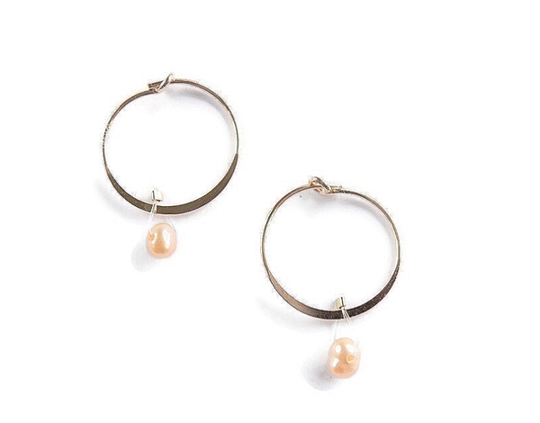 hoops 15 mm with peachy pearl EB1898