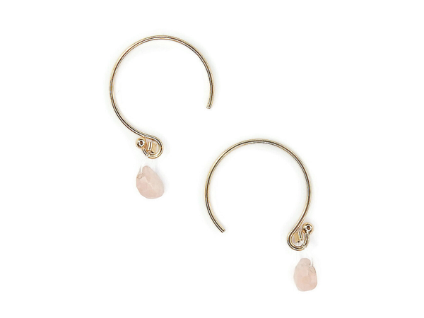 earrings mini gems sunstone EMG1591