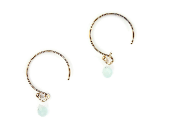 earrings mini gems amazonite EMG1592