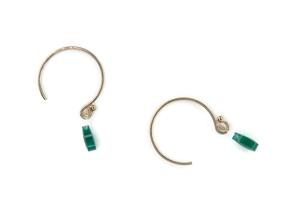 earrings mini gems aventurine EMG1594