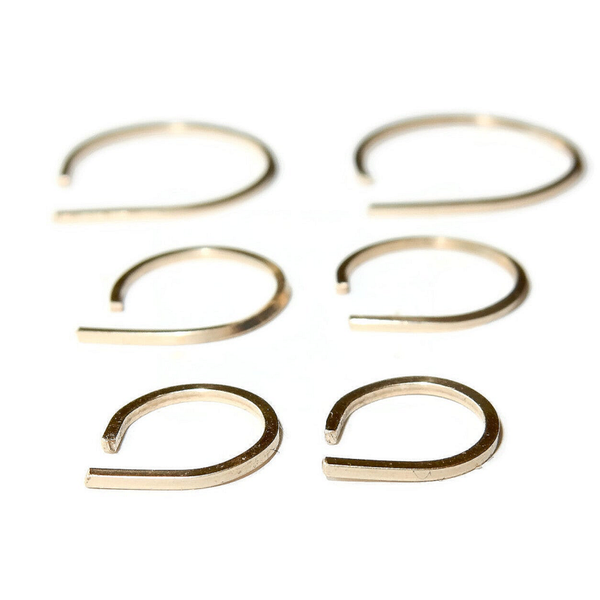 open square hoops Sottile 18 mm ES2029