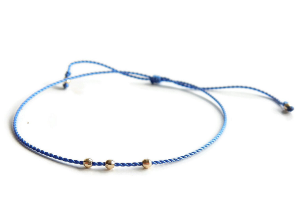 bracelet with 3+2 14K solid goldbeads GB2127