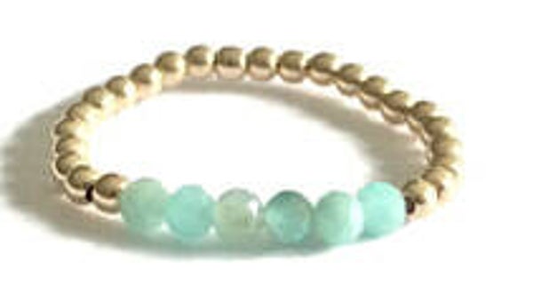 2 mm flexring with turqoise amazonite, RF480