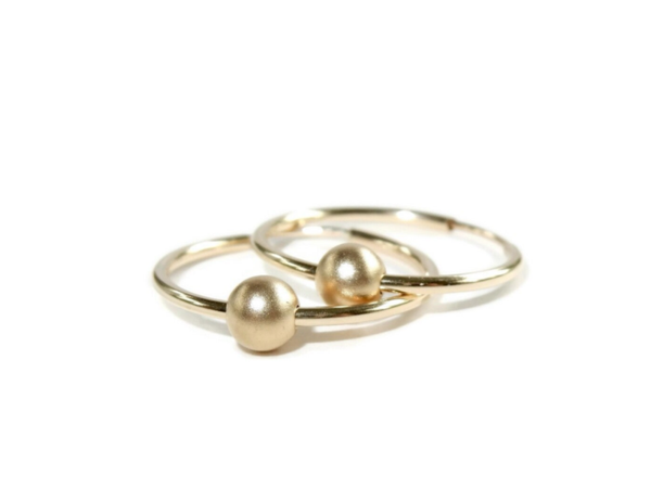 endless hoops with a dusted goldfilled bead ED2192