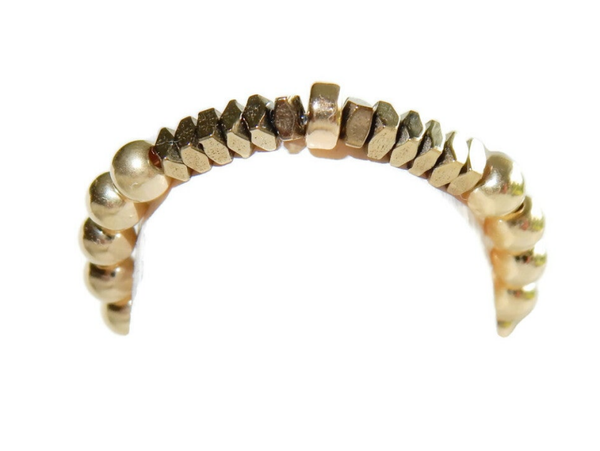 flexring 3 mm hematite gold RF2269