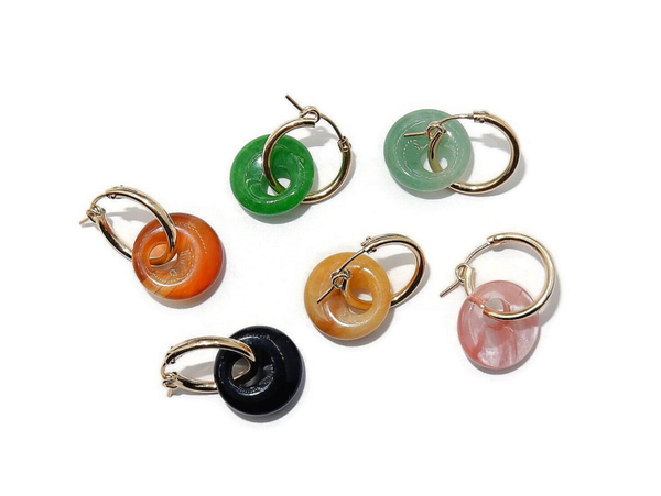 hoops Luc L with gemstone EL2364