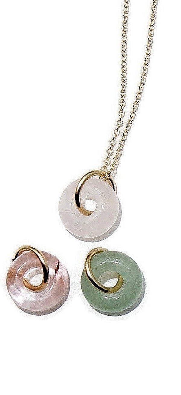 necklace Joy with gemstone ring N2352