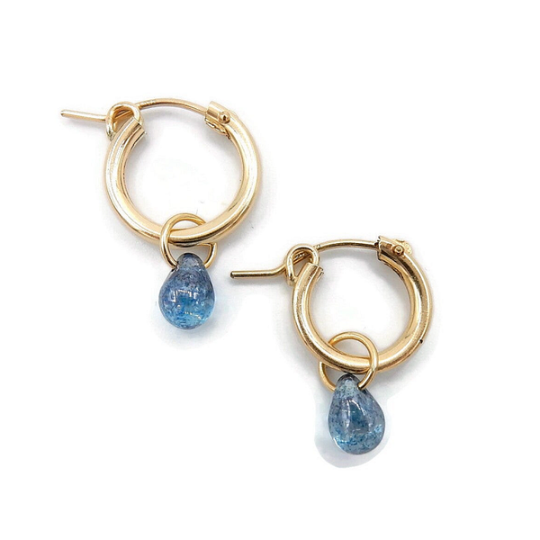 statement hoops Luc 13 mm blue drop