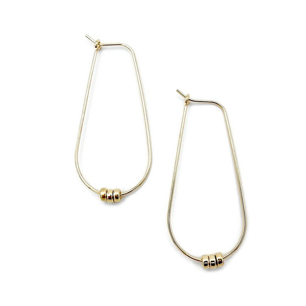 dropshaped earrings three rondelles EB2447