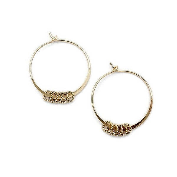 earrings Misc 4 mm twisted rings EM1660