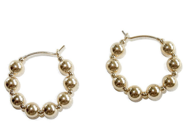 20 mm beaded hoops ED2085