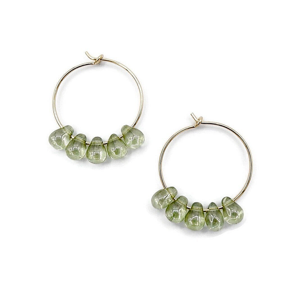 hoops 20 mm five green drops EJ2471