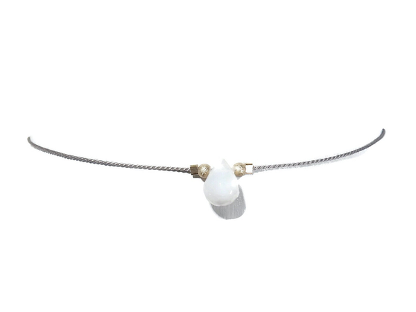 adjustable bracelet chalcedone BAS1307