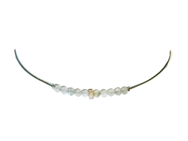 adjustable bracelet green amethyst BAS1311