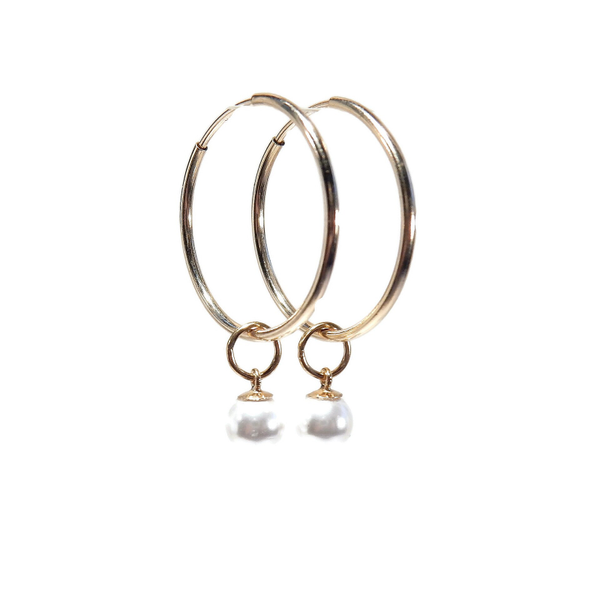 hoops 20 mm crystal pearl EL1343