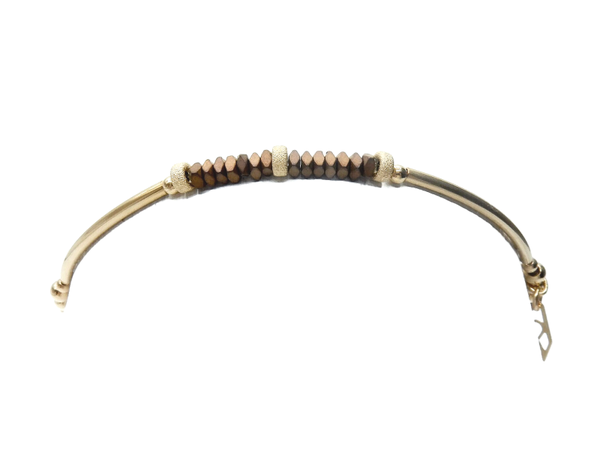 flexbracelet 2 mm brown Hematite BF203A