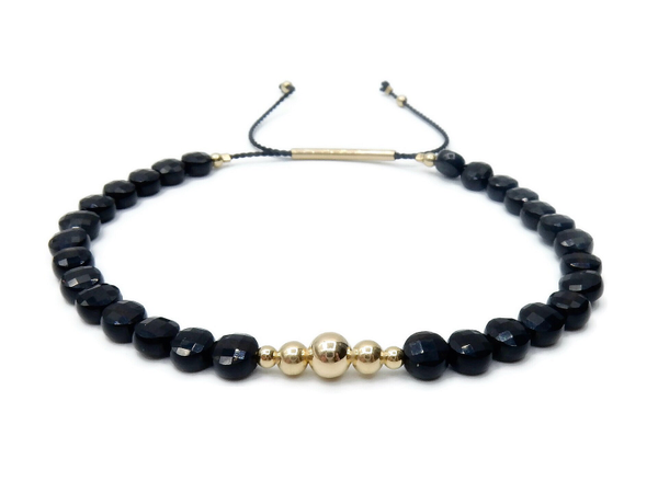 adjustable bracelet Misc 4 mm Spinel coins BM1616