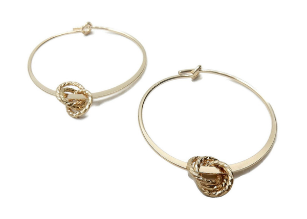 earrings Misc 5 mm sparkling love knot EM1664