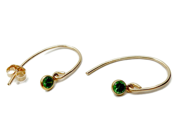 earrings Misc green CZ EM1669