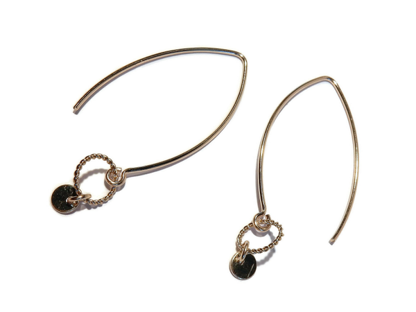 earrings disc on twisted ring EM1110