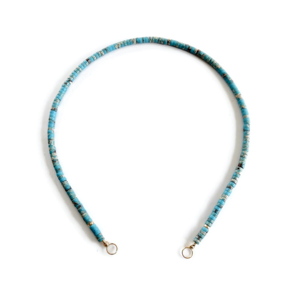 choker blue Jasper heishi C1491 (without clasp)
