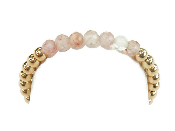 2 mm flexring strawberry quartz RF1795