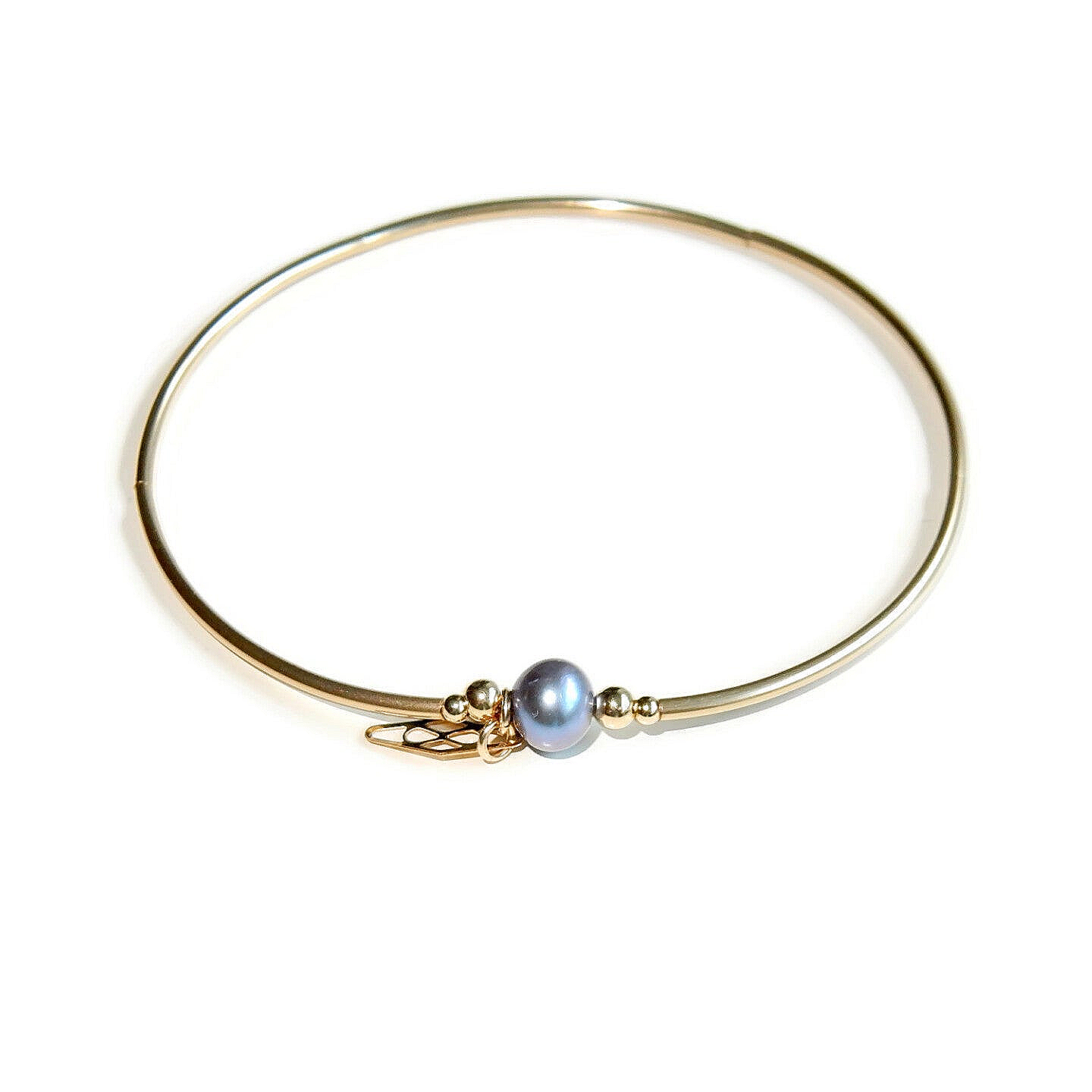 flexbracelet bluegrey round freshwaterpearl BFP2718