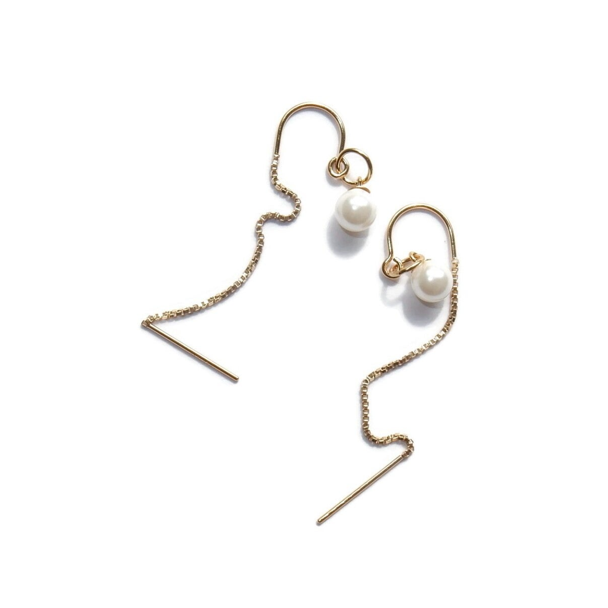 pull through earrings with crystal pearl EP2563