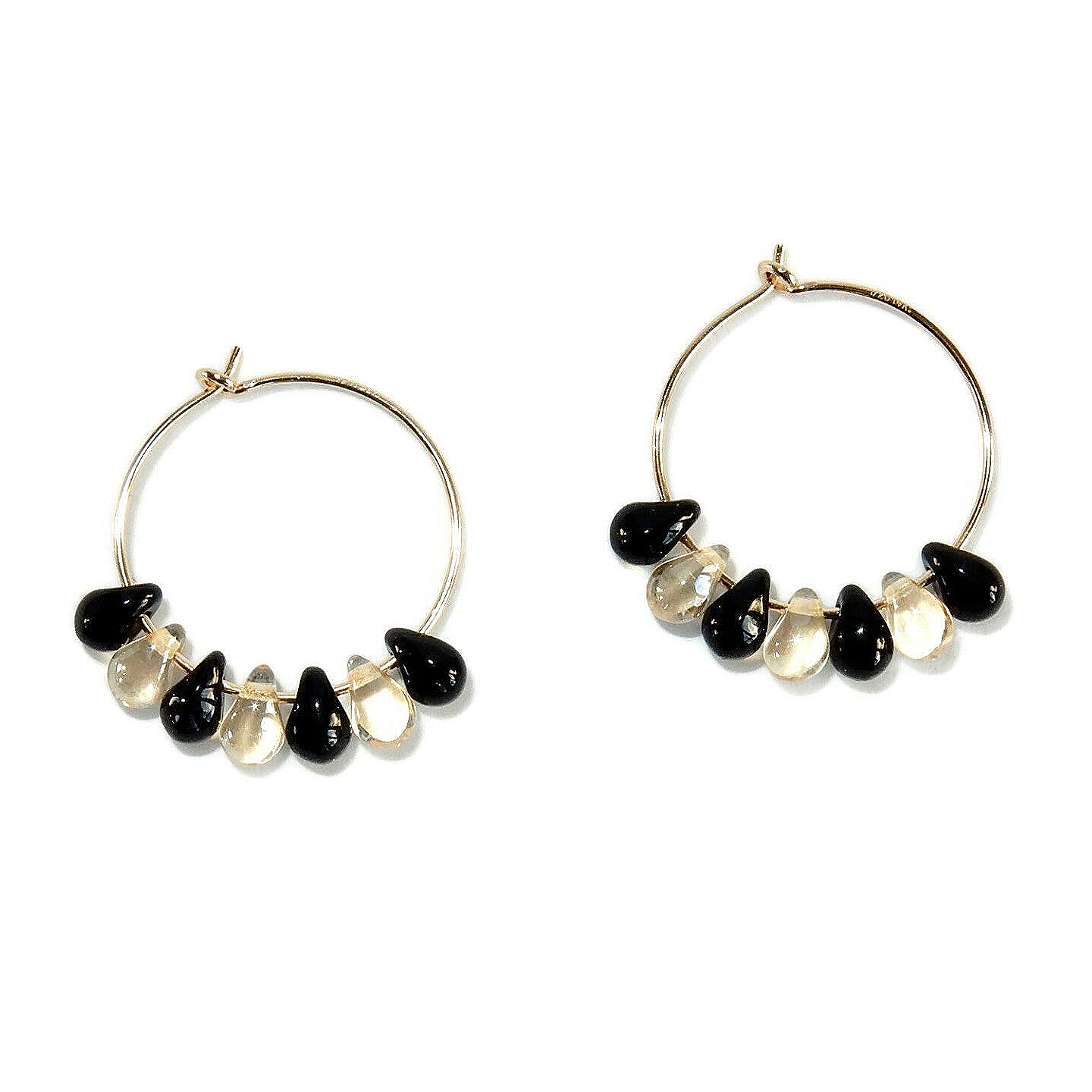 hoops Joy with black & champaign drops EJE2790