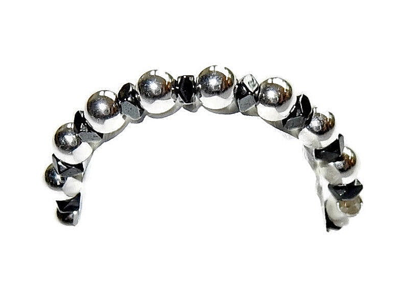 flexring 3 mm silver/black hematite RF3069