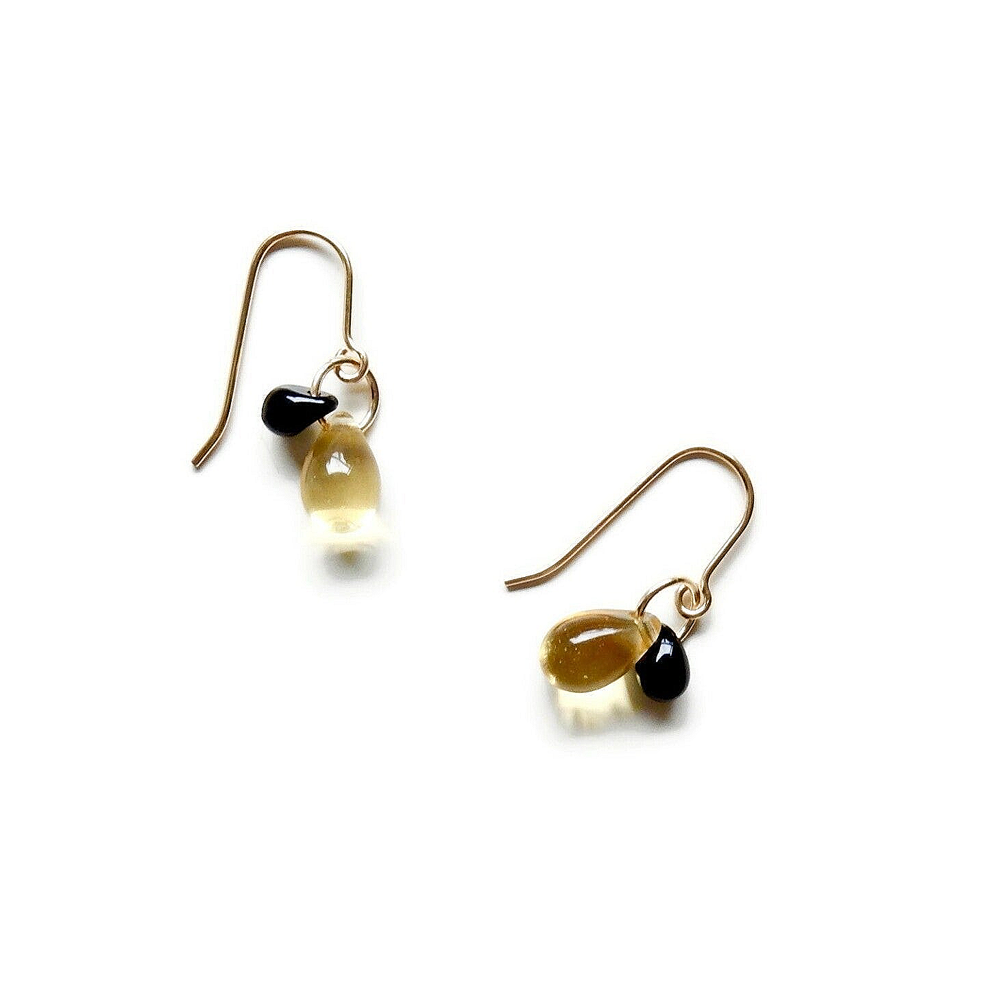 earrings Joy champaign&black drops EJ2553