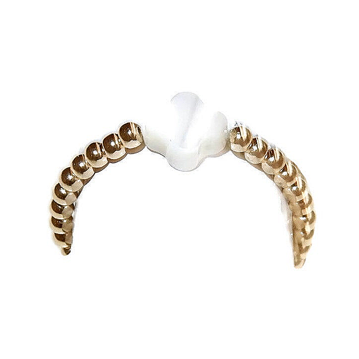 flexring 2 mm four leaf clover in mother of pearl RF2803