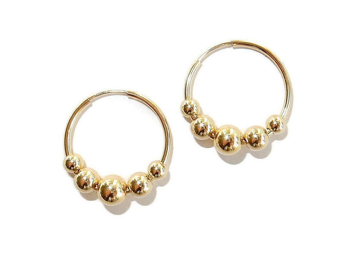 endless hoops with 4-5-6 mm beads EB2782 (20 & 30 mm)