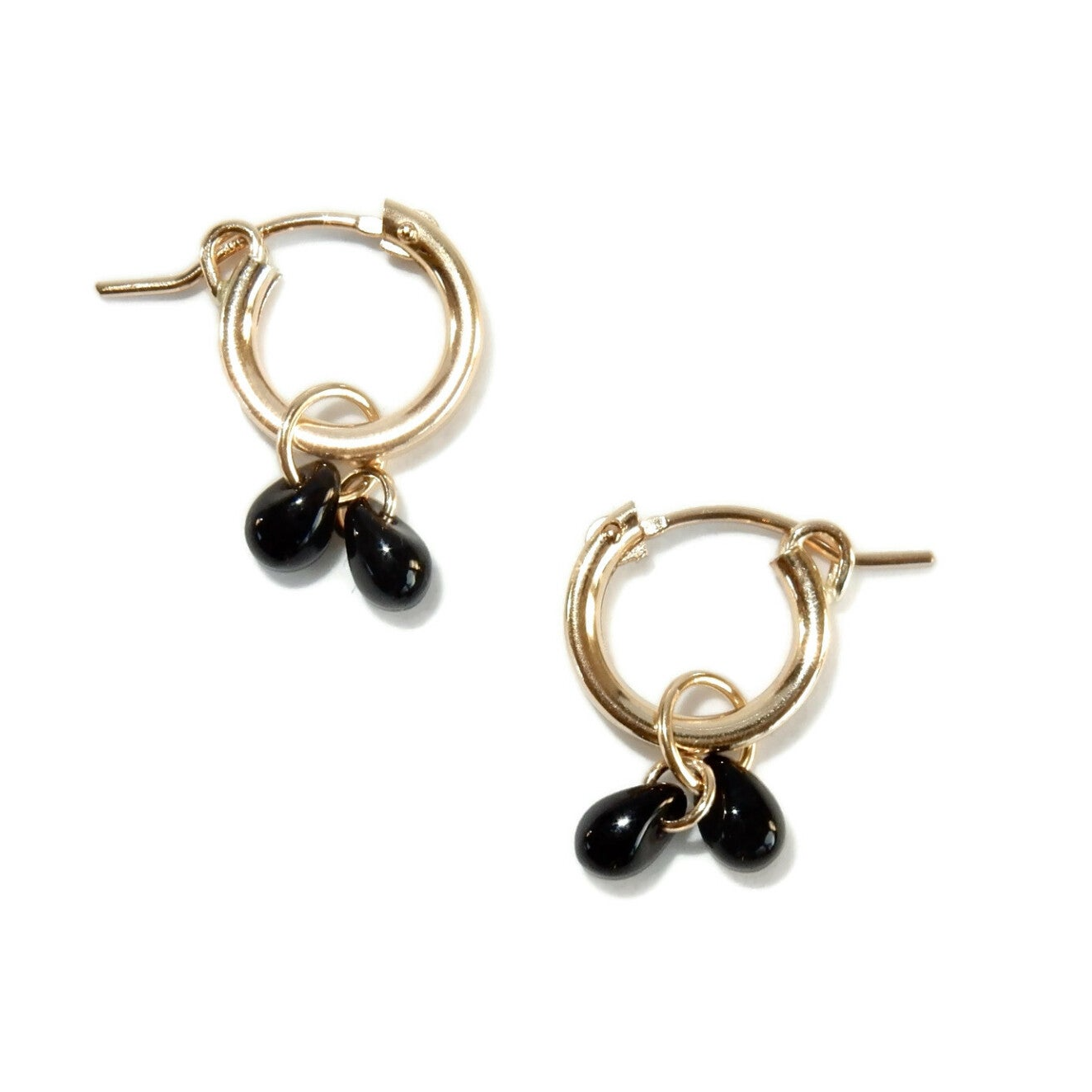 statement hoops Joy S with black drops EJ2791