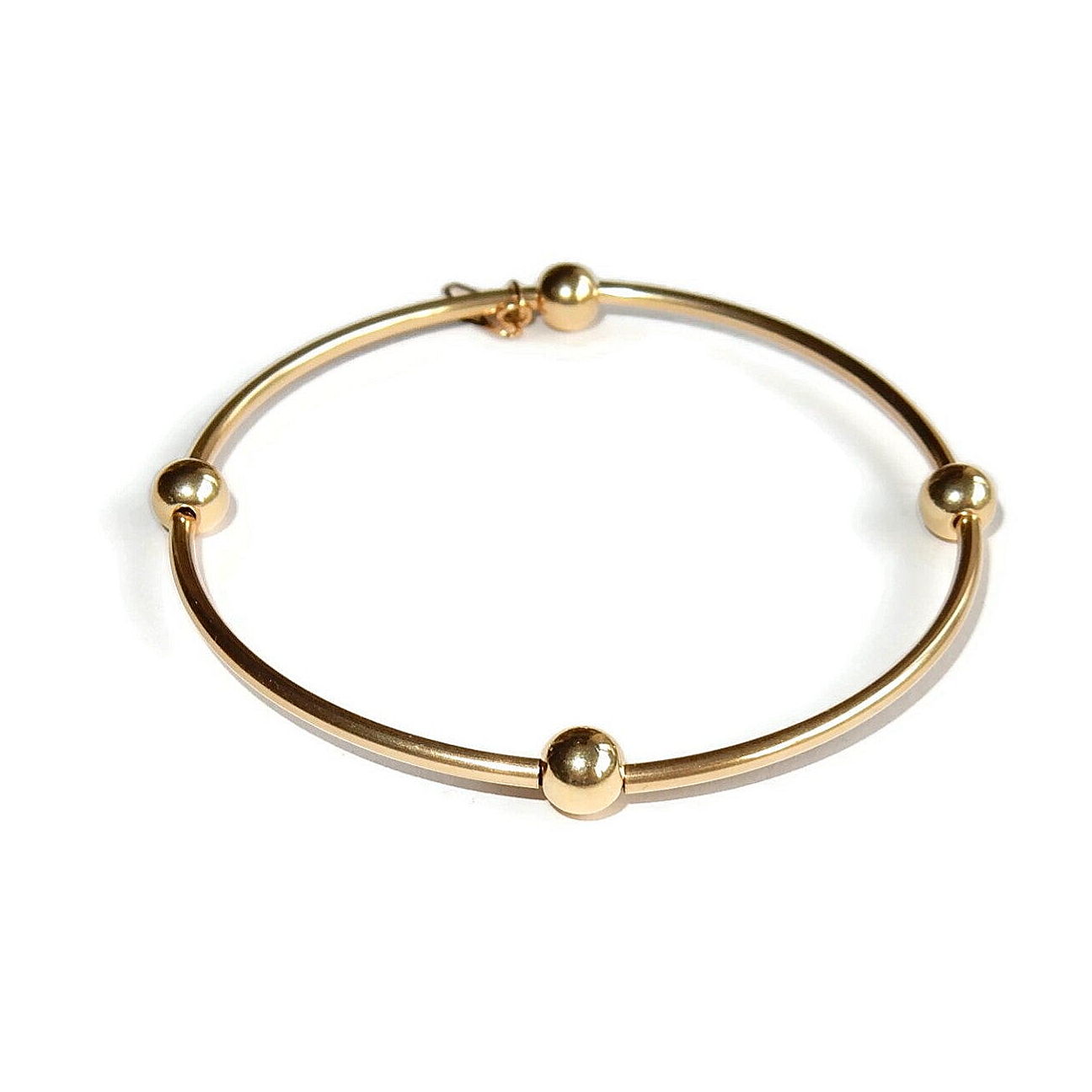 flexbangle with 6 mm goldfilled beads BFLE3192