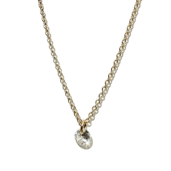 necklace with 4 mm sparkling CZ N3120
