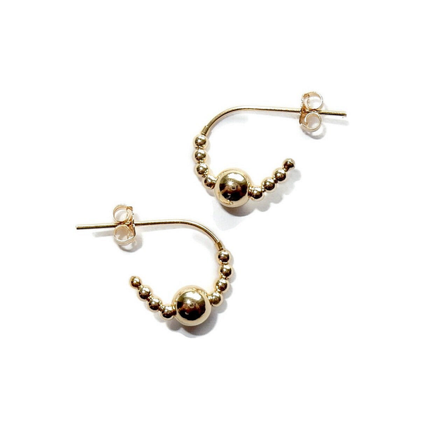 open hoops with 2&5 mm goldfilled beads E3243