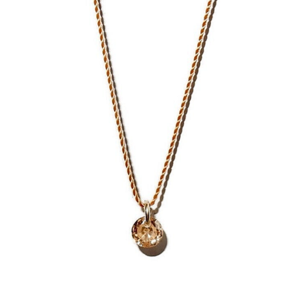 necklace Lafauve Subtle champaign diamondlook CZ NS3137