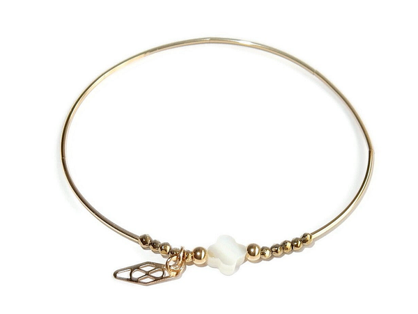 flexbangle mother of pearl clover BFMP3066