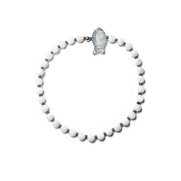 flexbracelet Ocean Mother of Pearl & lightblue fish BFO3308