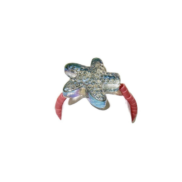 flexring Ocean dark pink with scarved starfish RFO3267