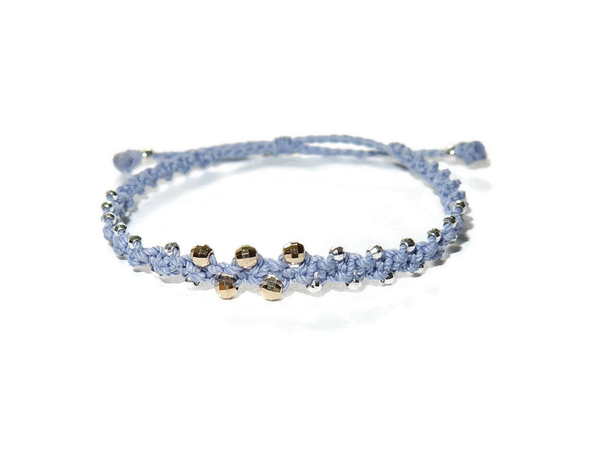 bracelet 14K solid gold & sterling silver BBB8002