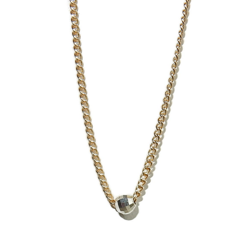 necklace the Minimalist 3 mm sparkling faceted silverbead NM3176