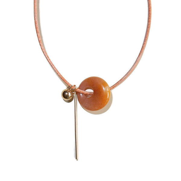 soft goatleather necklacecord triple NLC2976