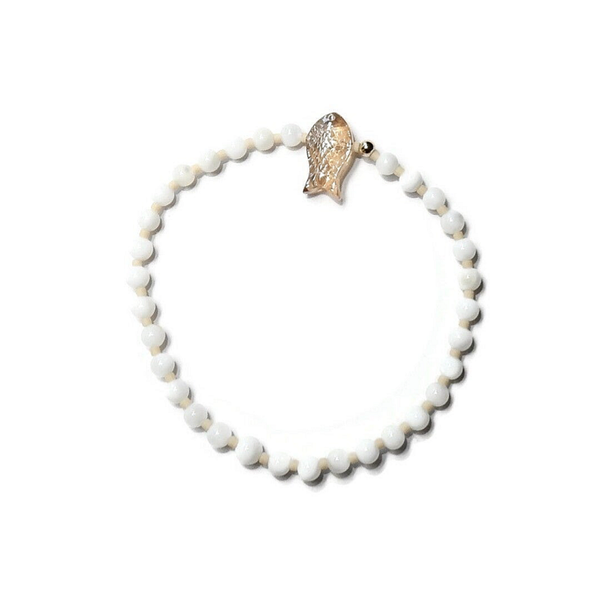 flexbracelet Ocean Mother of pearl & champaign fish BFO3311