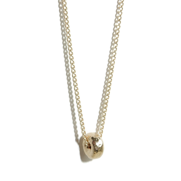 necklace the Minimalist with hammered rondelle NM2817
