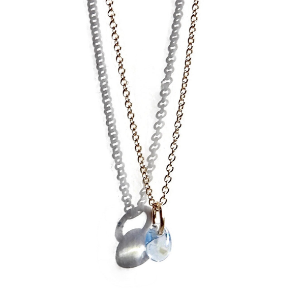 necklace Joy with blue drop NJ2954